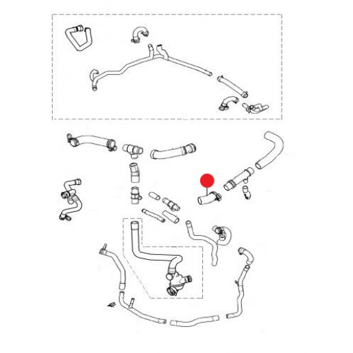 Патрубок системи охолодження Jaguar XF 2008-2015 XR851394